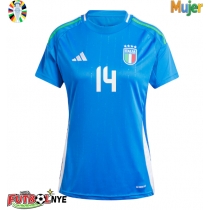 Camiseta Italia Federico Chiesa #14 Primera Equipación para mujer Eurocopa 2024 manga corta